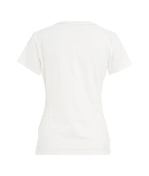 T-shirt con logo in strass #bianco