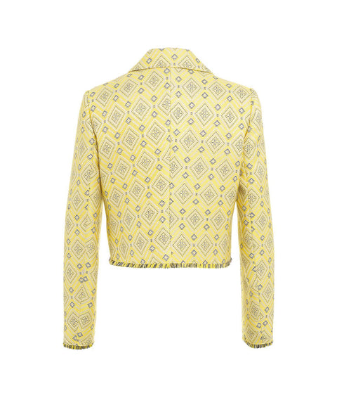 Jacquard blazer #giallo