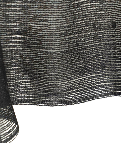 Poncho in maglia con strass #nero