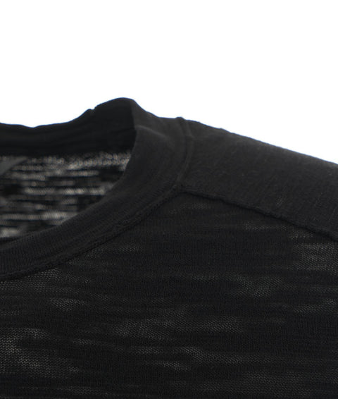 Maglietta in misto lino #nero