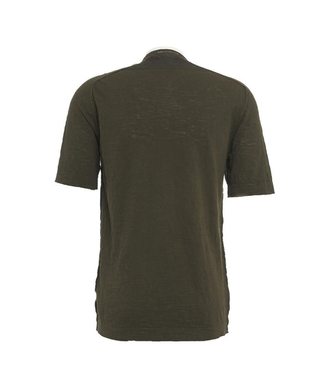 T-shirt in misto cotone #verde