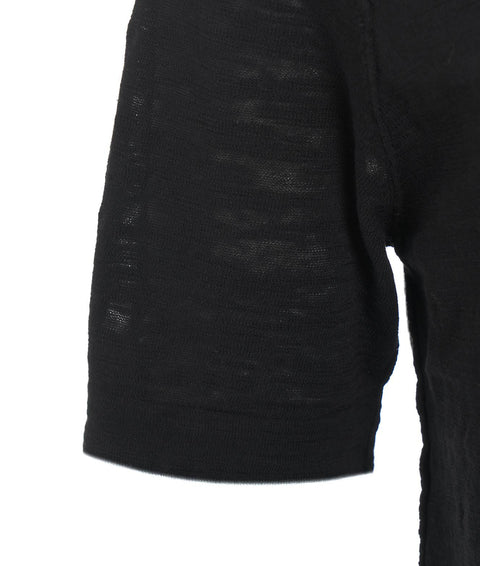 T-shirt in misto cotone #nero