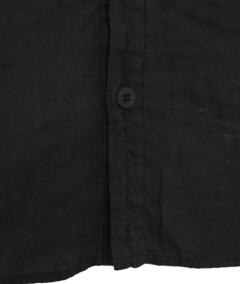 Camicia in lino #nero