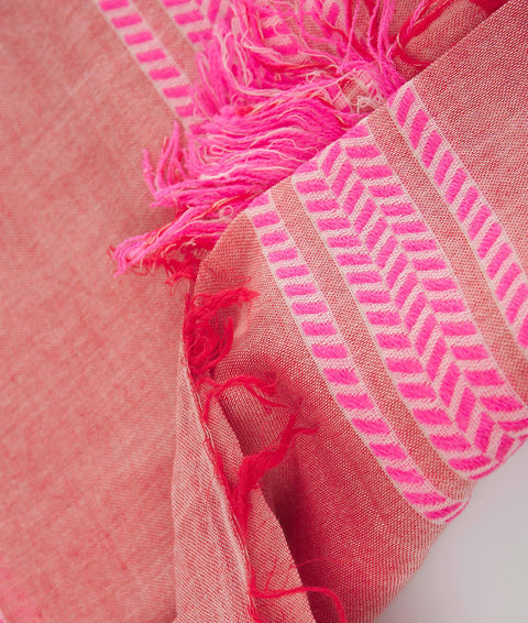 Sciarpa con frange #pink