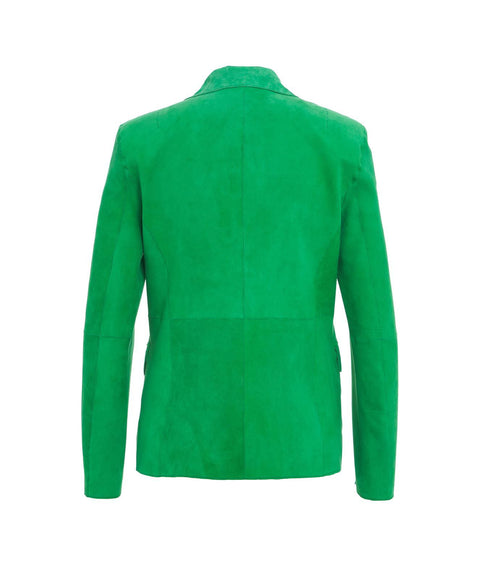 Giacca in pelle scamosciata "Beat" #verde