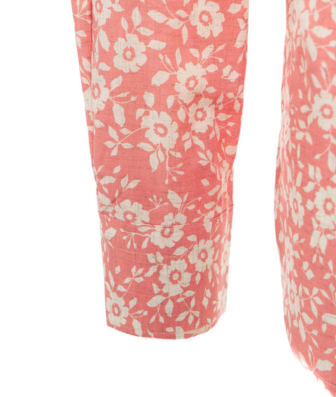 Camicia con stampa floreale #rosa
