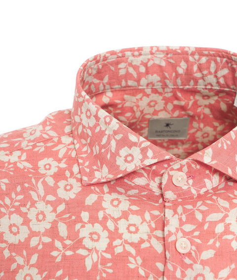 Camicia con stampa floreale #rosa