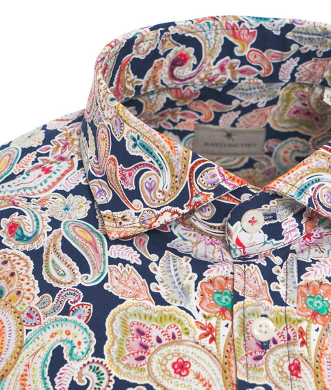 Camicia con stampa paisley #multicolore