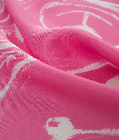 Sciarpa in seta con logo #pink