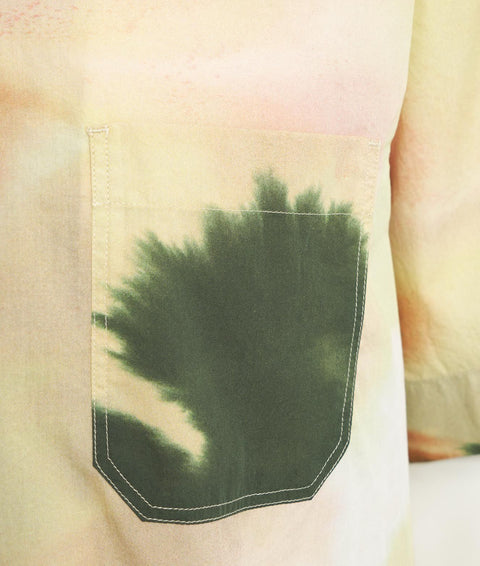 Camicia in stampa Tie-Dye #verde