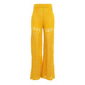 Pantaloni in maglia di lino #giallo