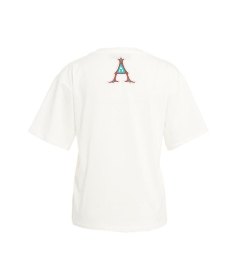 T-shirt con ciondolo con logo #bianco