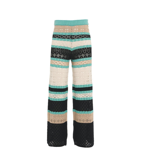 Pantaloni in maglia con finitura glitterata #multicolore