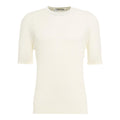 T-shirt in maglia intrecciata #bianco