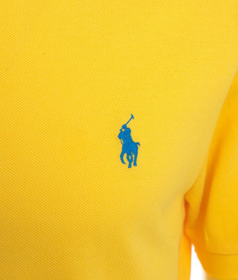 Polo con logo ricamato #giallo