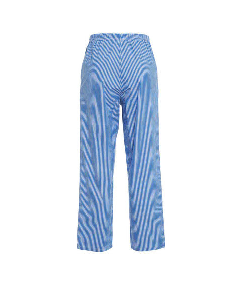 Pantaloni carrot-fit con righe #blu